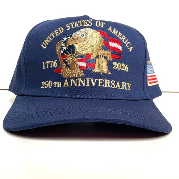 The Unbranded Brand Other - USA 250th Anniversary 1776 2026 United States Baseball Cap Hat Embroidery BLUE